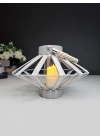 Orion Halat Kulplu Dekoratif Metal Mumluk 30cm