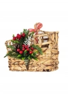 Yeni Yıl Hasır Kapı Sepeti Gazetelik Posta Kutusu Kapı Süsü 28Cm