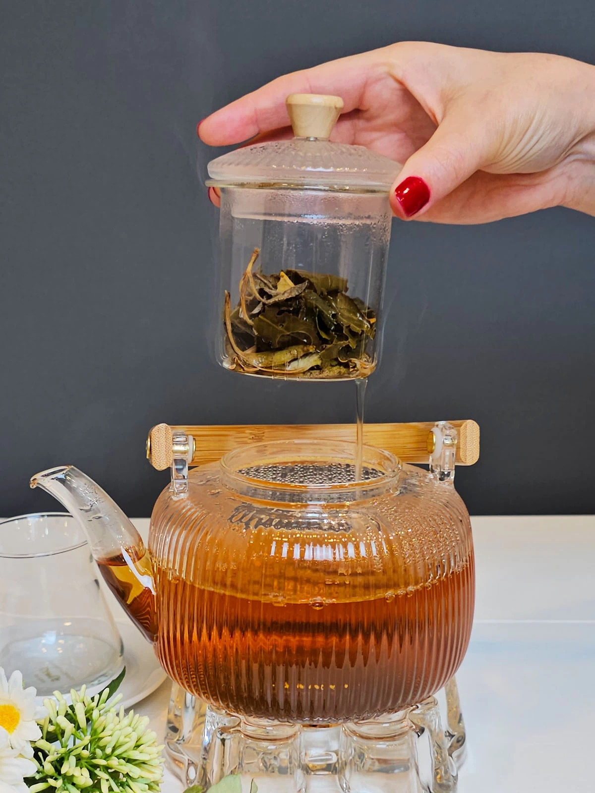 1000ml Cam Demlik ve Cam Isıtıcı Seti Osaka