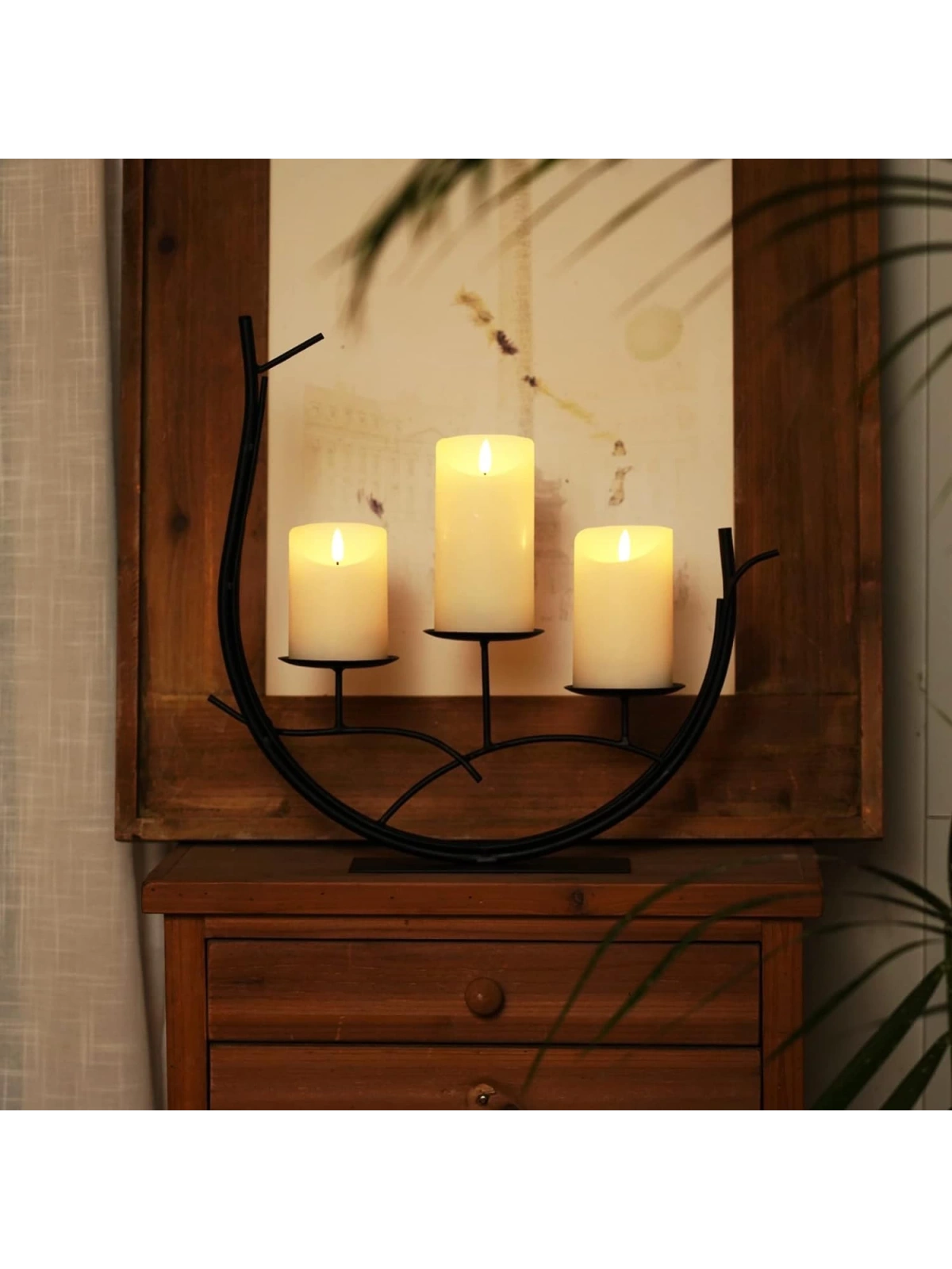 3lü Pilli Led Mum Seti Titreyen Alevli