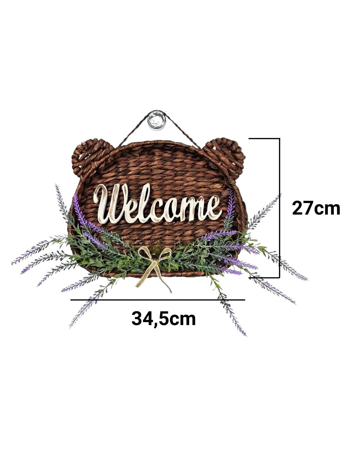 Cat Rustica Kedi Figürlü Welcome Kapı Süsü 35cm