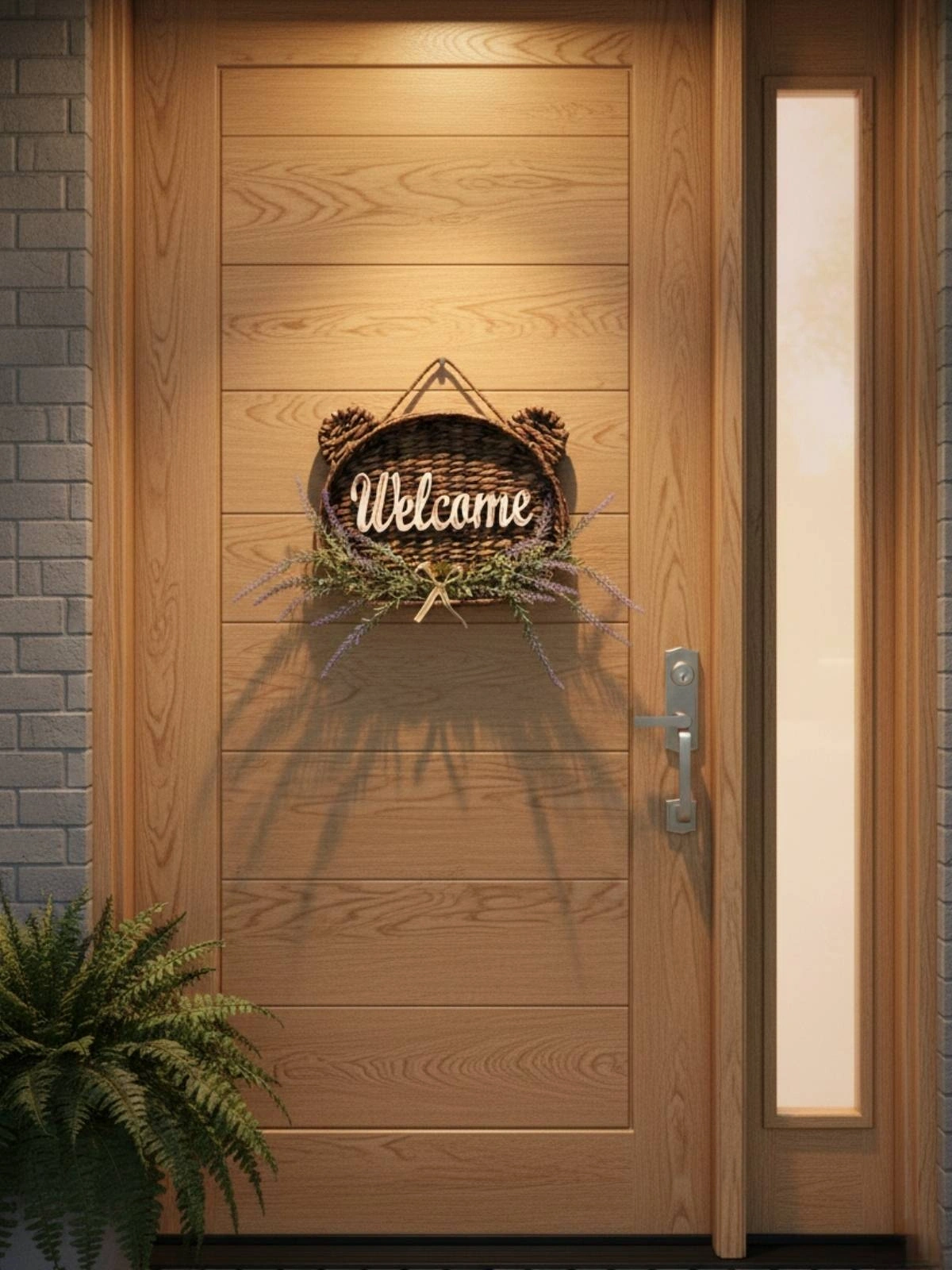 Cat Rustica Kedi Figürlü Welcome Kapı Süsü 35cm