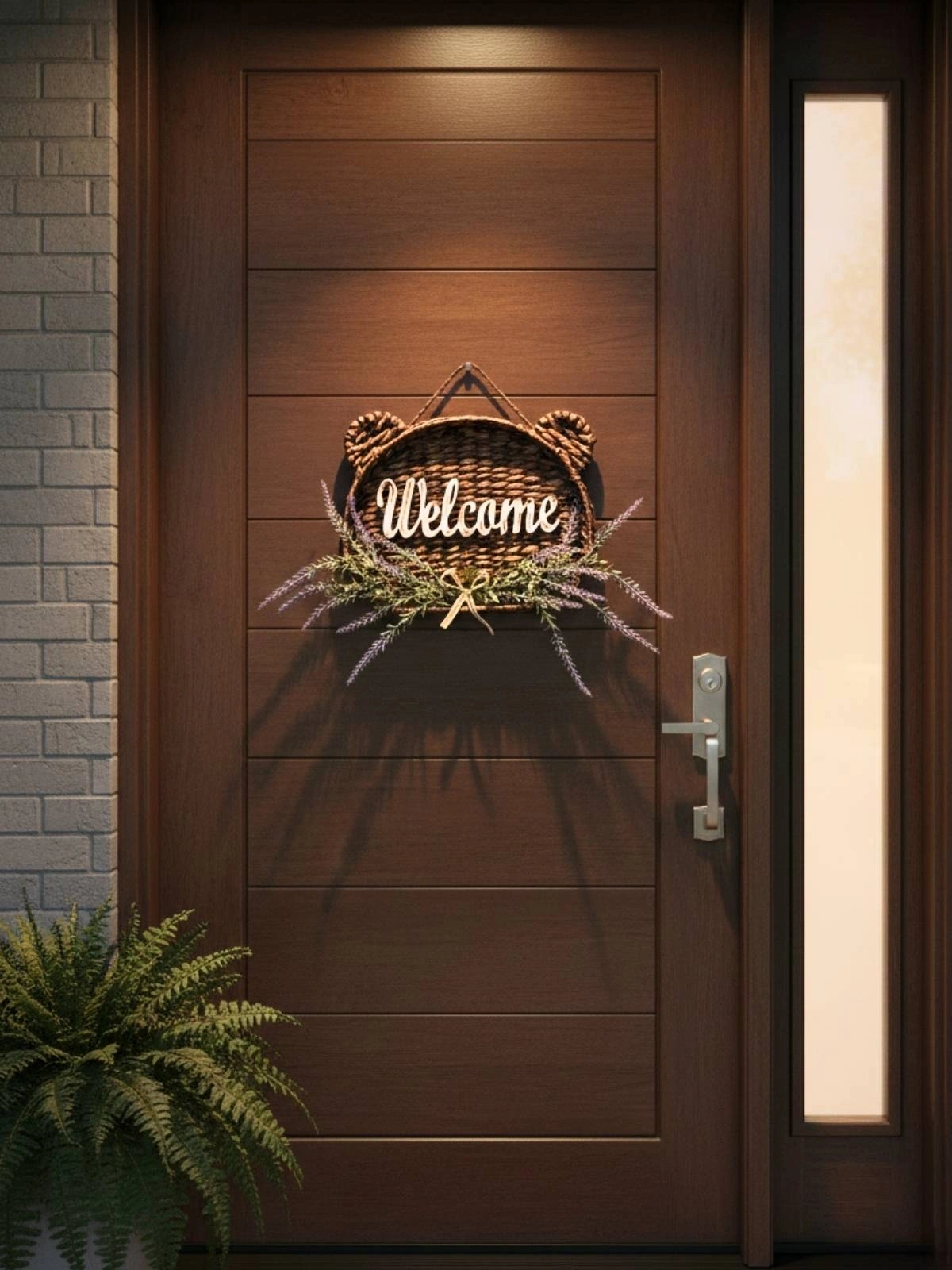 Cat Rustica Kedi Figürlü Welcome Kapı Süsü 35cm