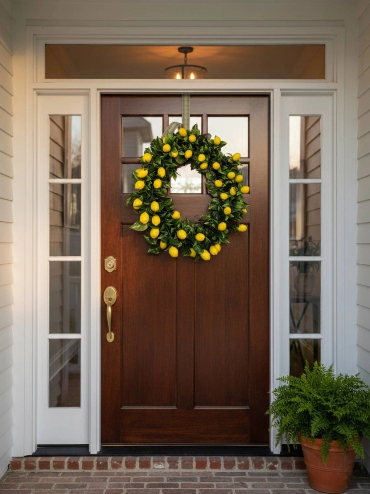 Limon Bahçesi El Yapımı Kapı Süsü 40cm