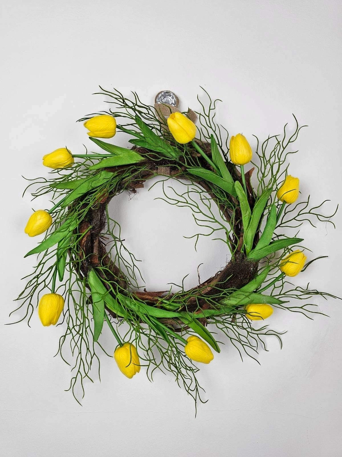 Yellow Tulips El Yapımı Kapı Süsü Çelengi 40cm
