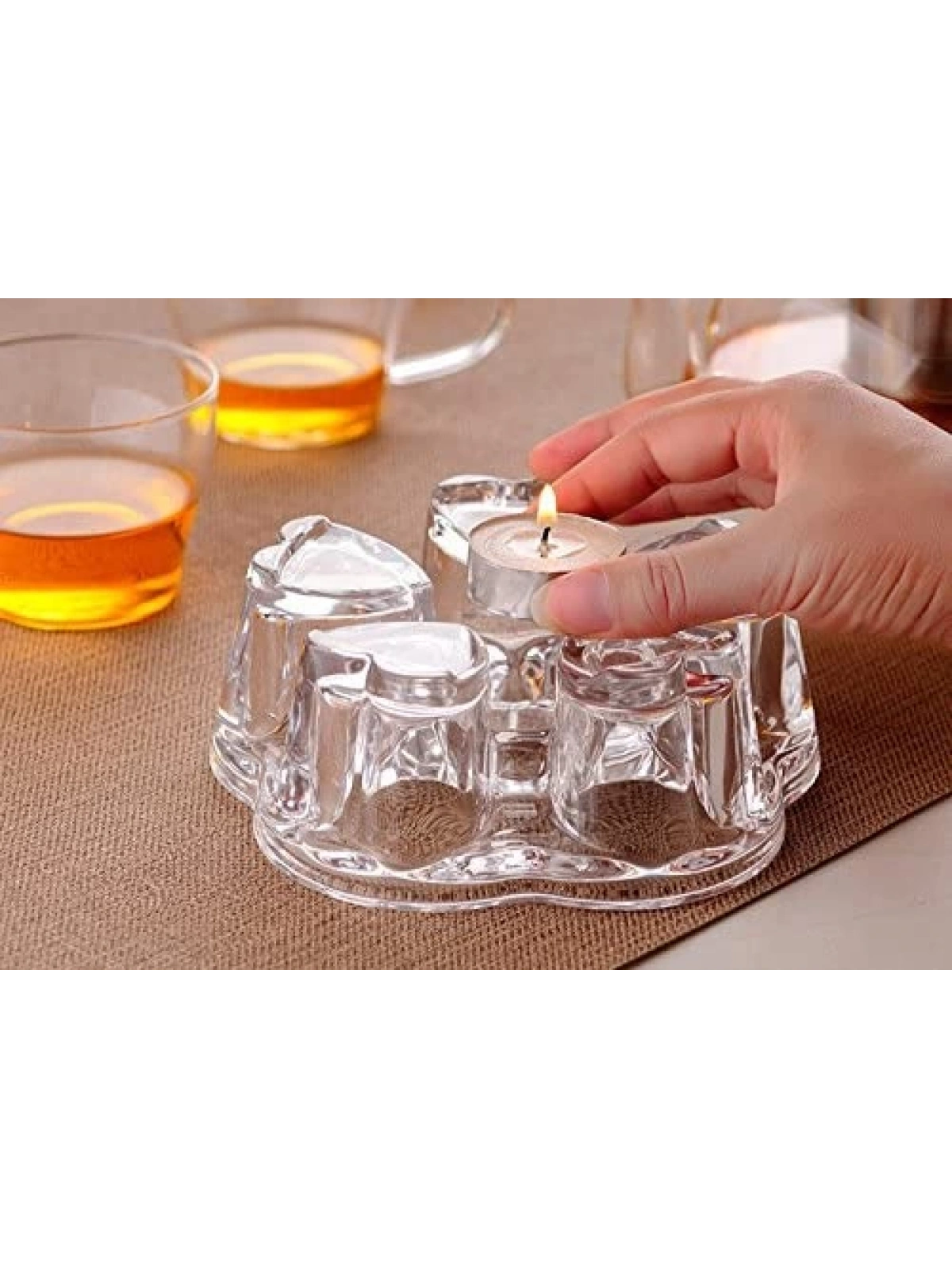 900ml Cam Demlik ve Cam Isıtıcı Seti Royal