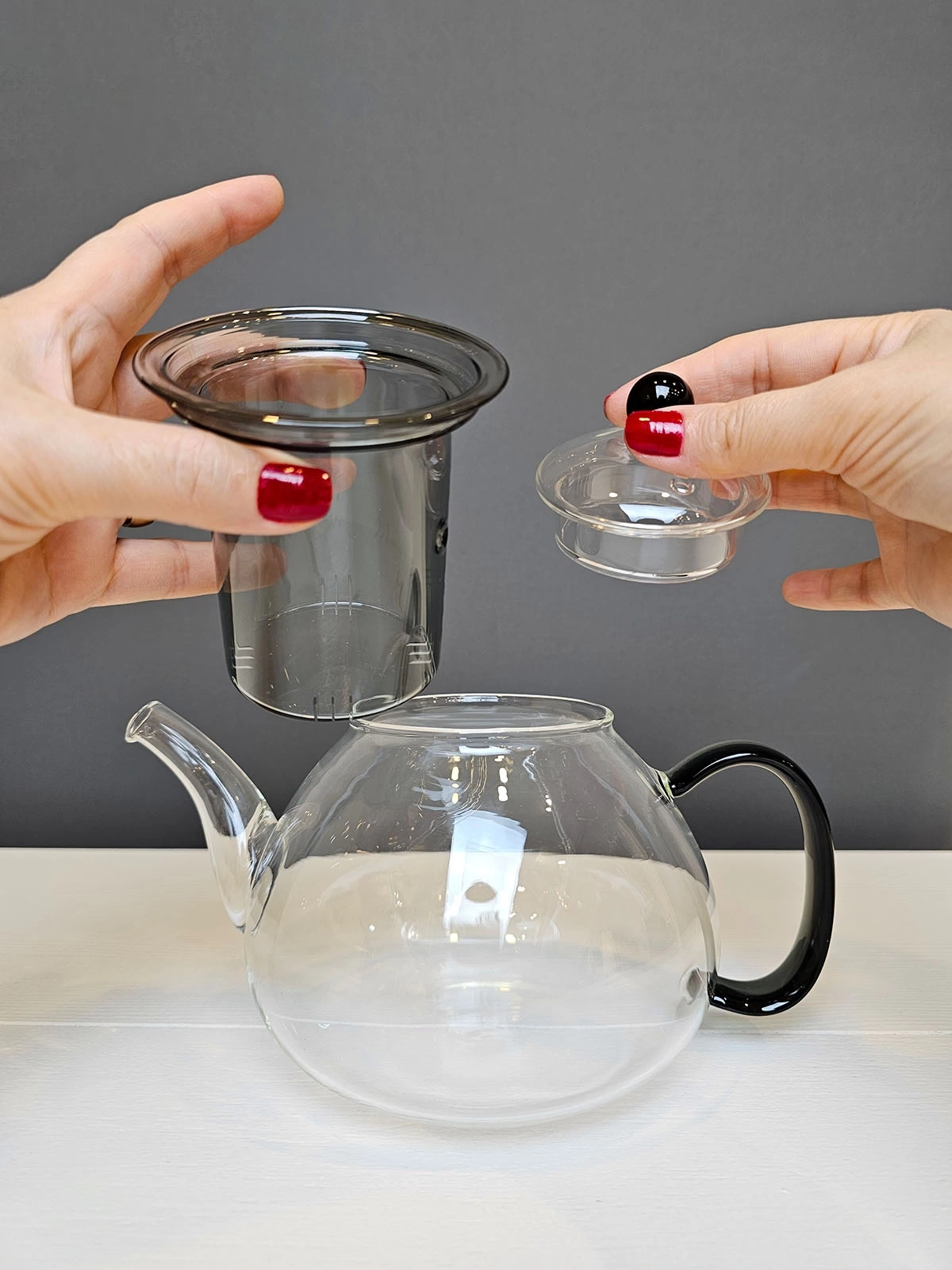 900ml Cam Demlik ve Cam Isıtıcı Seti Royal