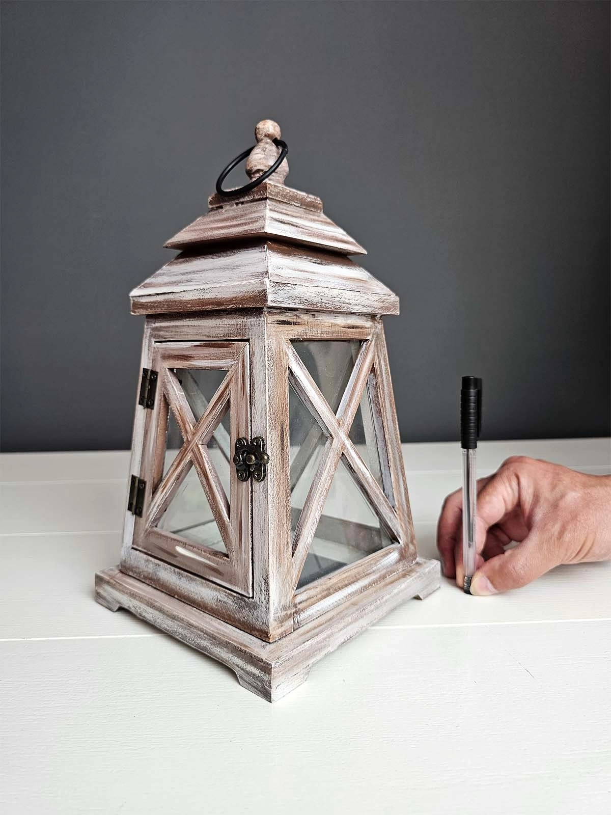 Ahşap Fener Mumluk Çeşme 30cm