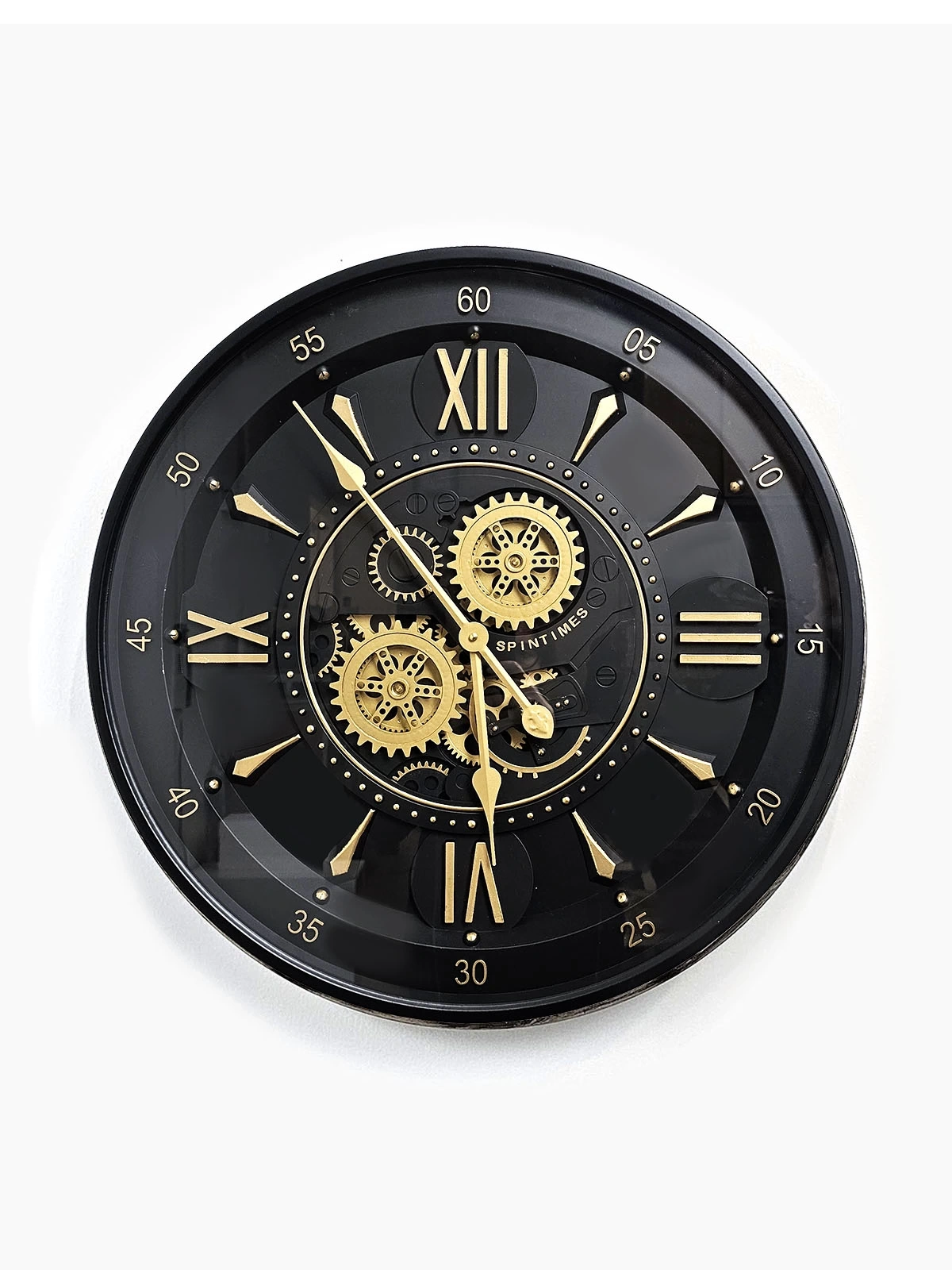 Black Concept Çarklı Metal Duvar Saati 60cm