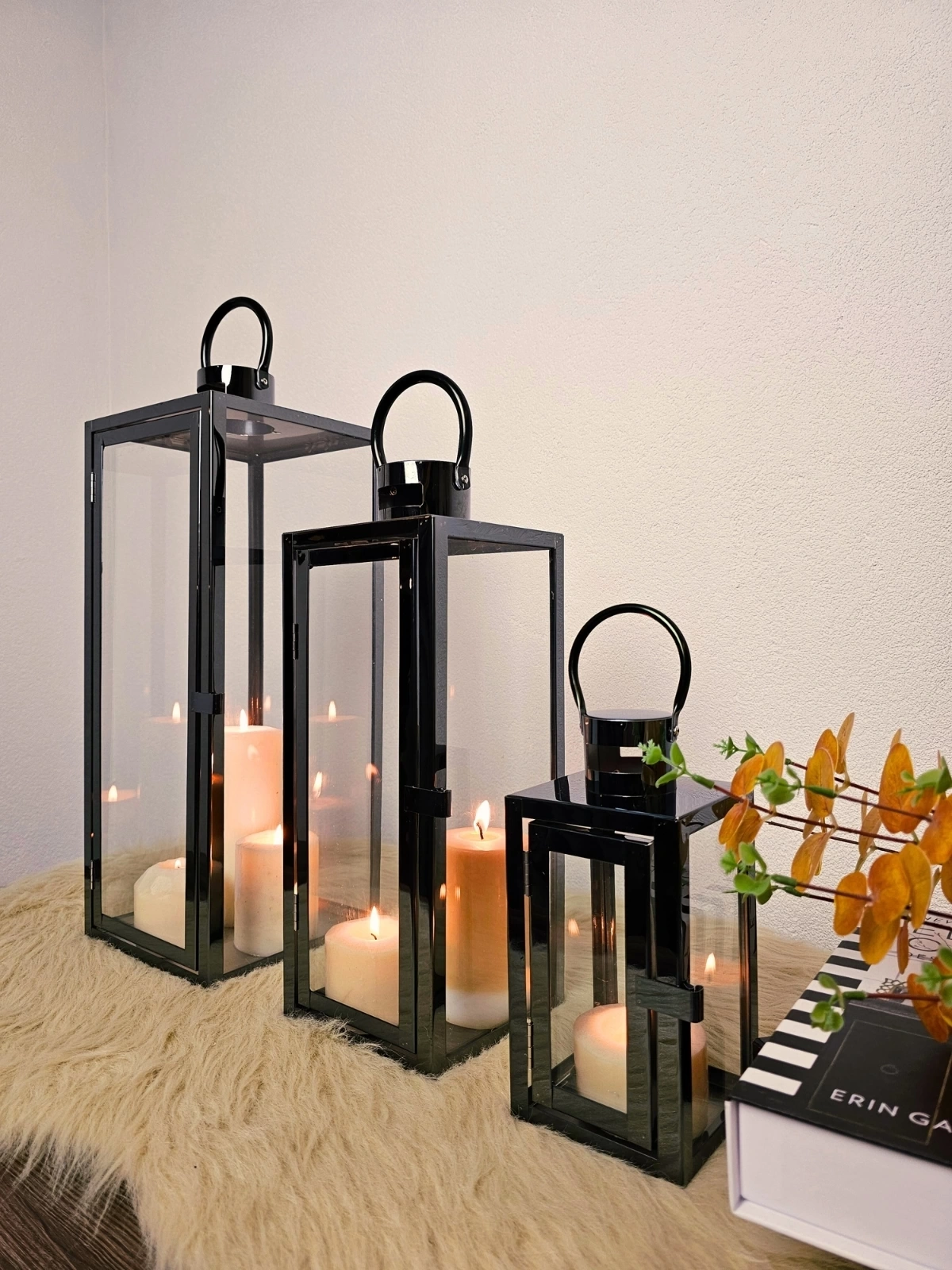 BLACK ROYAL PASLANMAZ ÇELİK ÜÇLÜ MUMLUK FENER SETİ