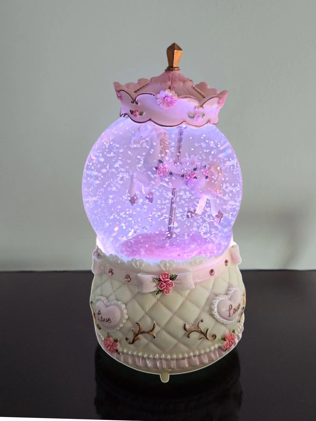 Büyük Boy Premium Kar Küresi Otomatik Kar Püskürtmeli Işıklı