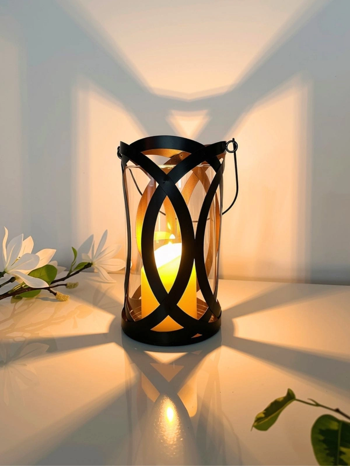Dekoratif Metal Mumluk Elegante 24cm