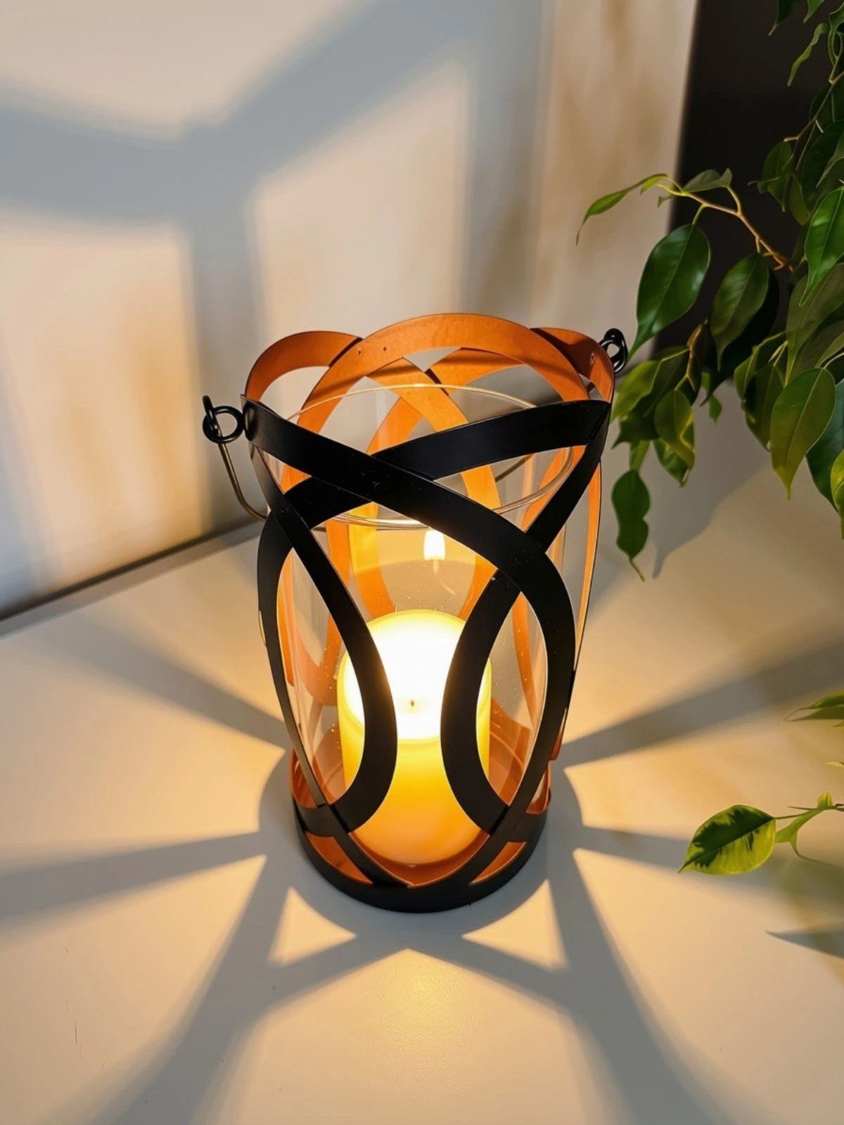 Dekoratif Metal Mumluk Elegante 24cm