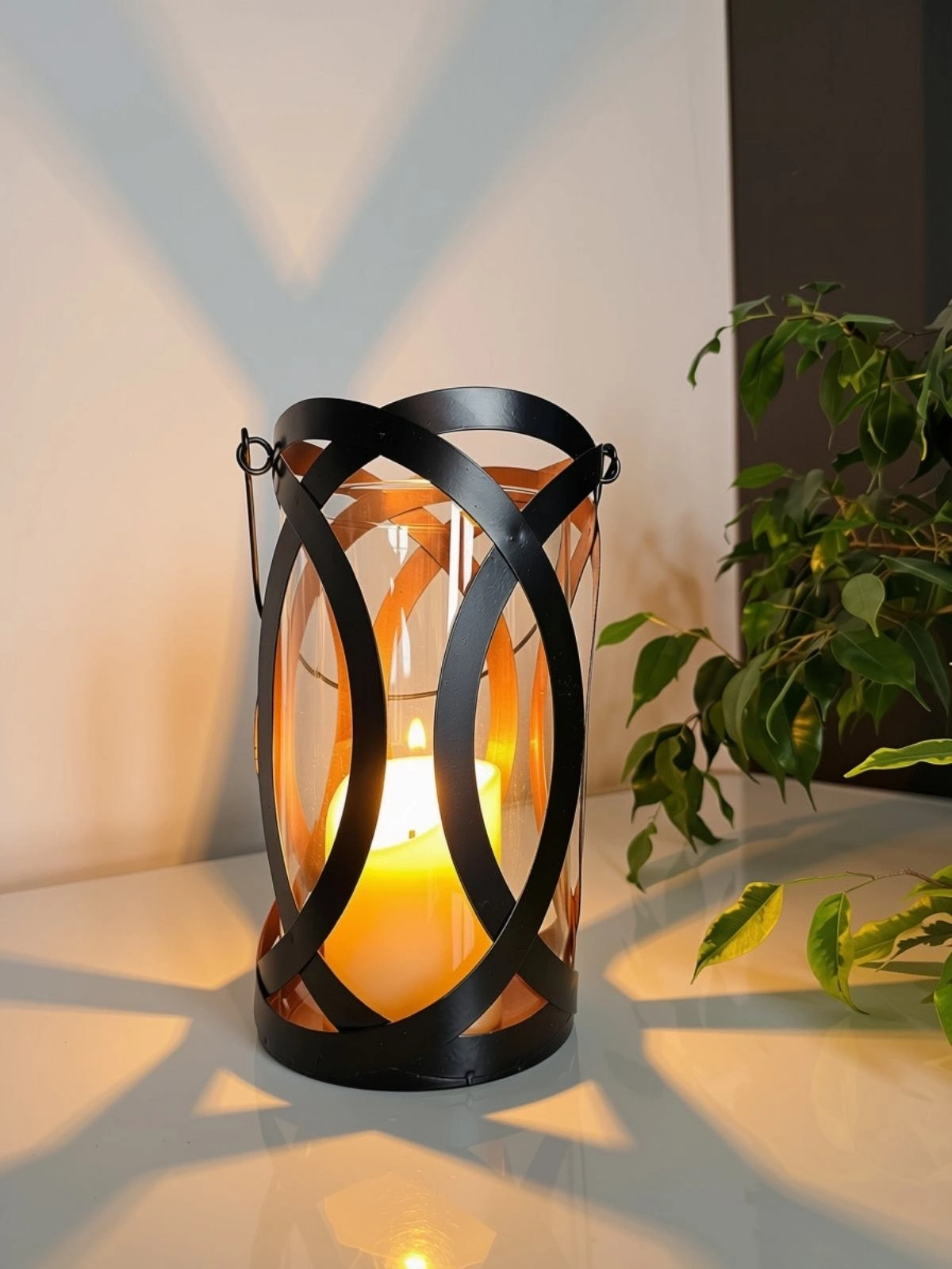 Dekoratif Metal Mumluk Elegante 24cm