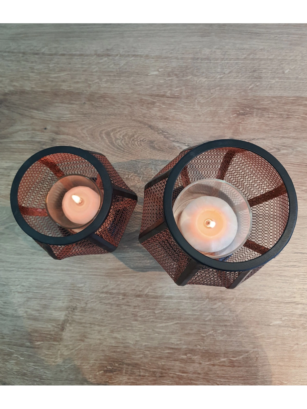 Dekoratif Metal Mumluk İkili Set Maddalena