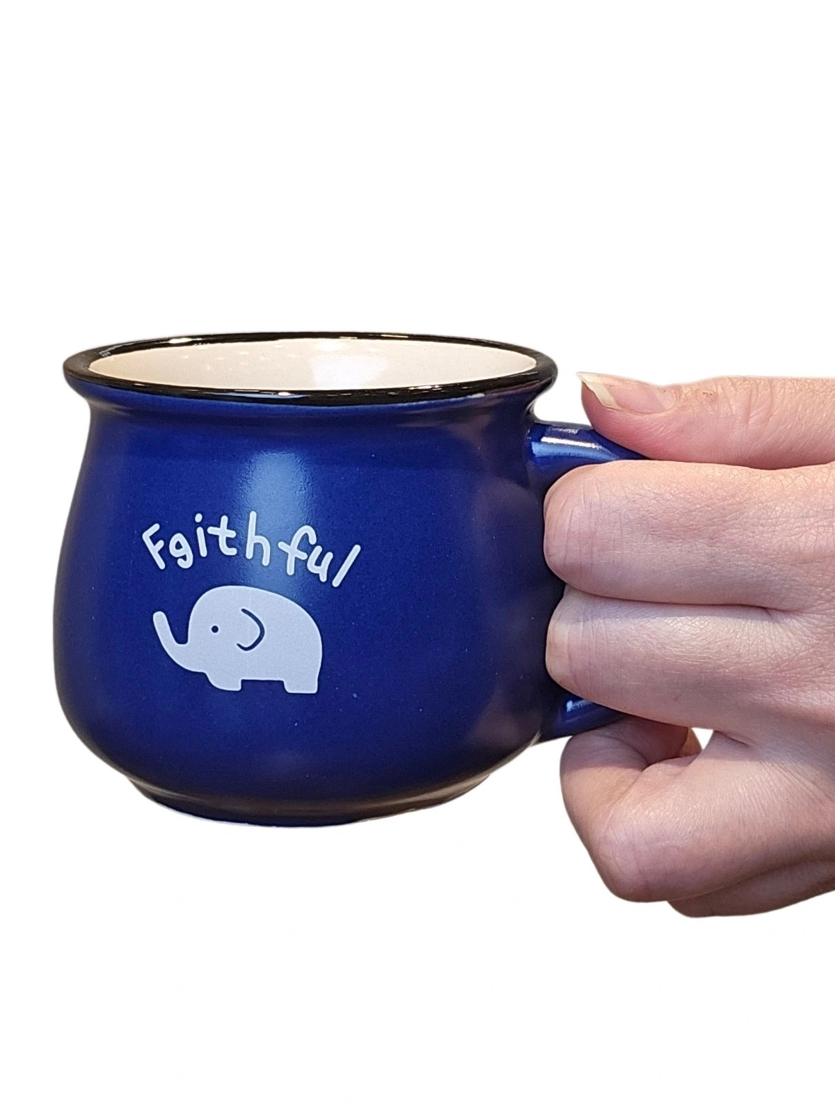 EMAYE GÖRÜNÜMLÜ PORSELEN KUPA BARDAK İKİLİ SET SARI VE LACİVERT