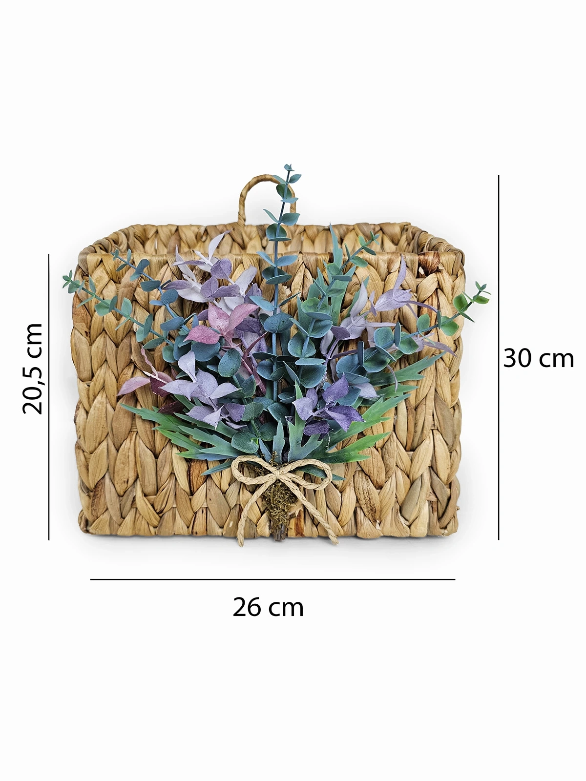 Hasır Büyük Boy Kapı Sepeti Gazetelik Posta Kutusu Asya 30cm