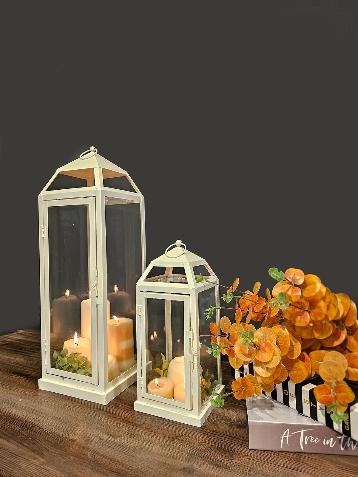 İkili Metal Mumluk Fener Seti Monza