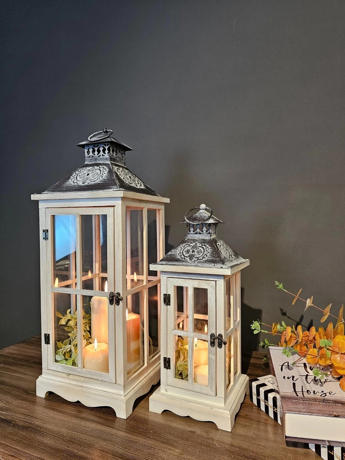 METAL ÇATILI İKİLİ AHŞAP MUMLUK FENER SETİ MONTANA