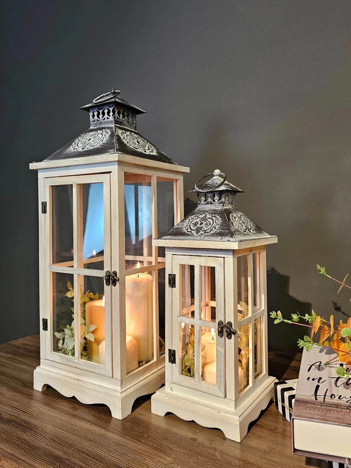 METAL ÇATILI İKİLİ AHŞAP MUMLUK FENER SETİ MONTANA