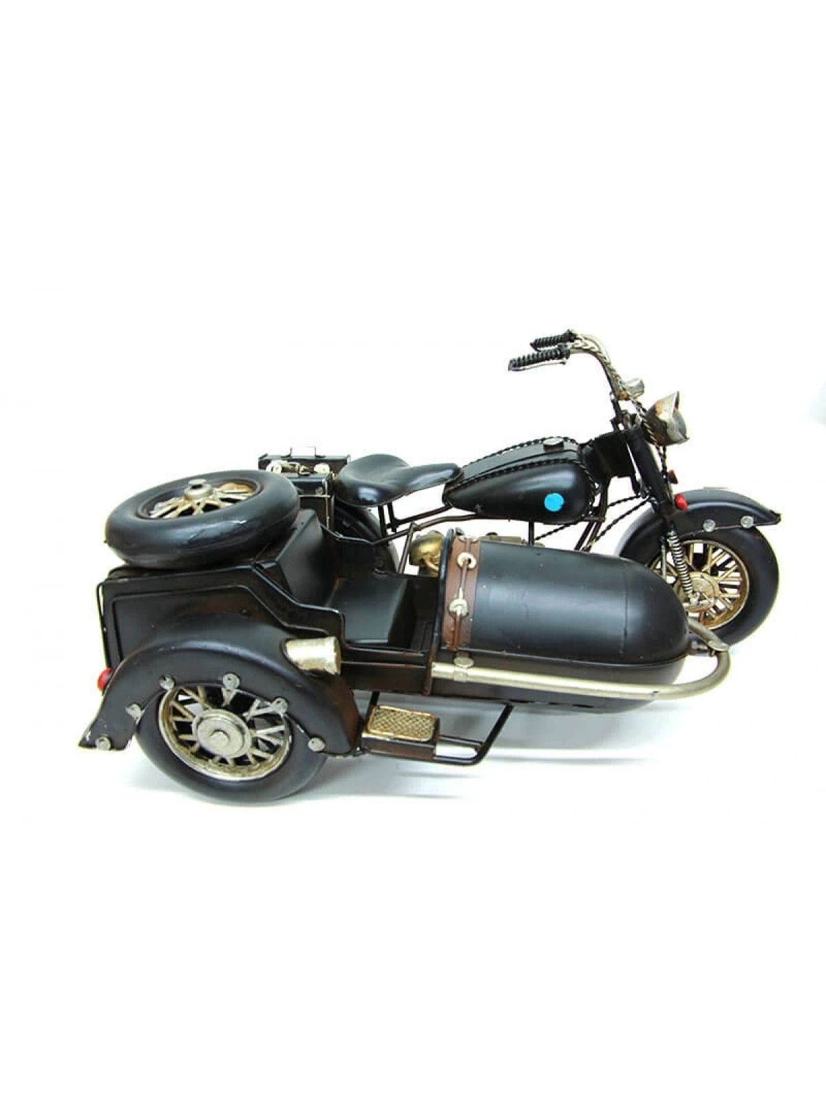 Nostaljik Sepetli Metal Motosiklet Büyük Boy 34cm