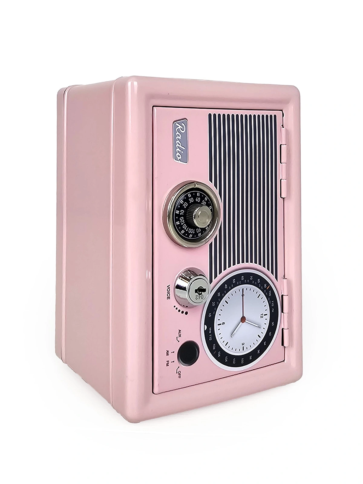 Nostaljik Şifreli ve Anahtarlı Çelik Kasa Dekoratif Kumbara 18 Cm