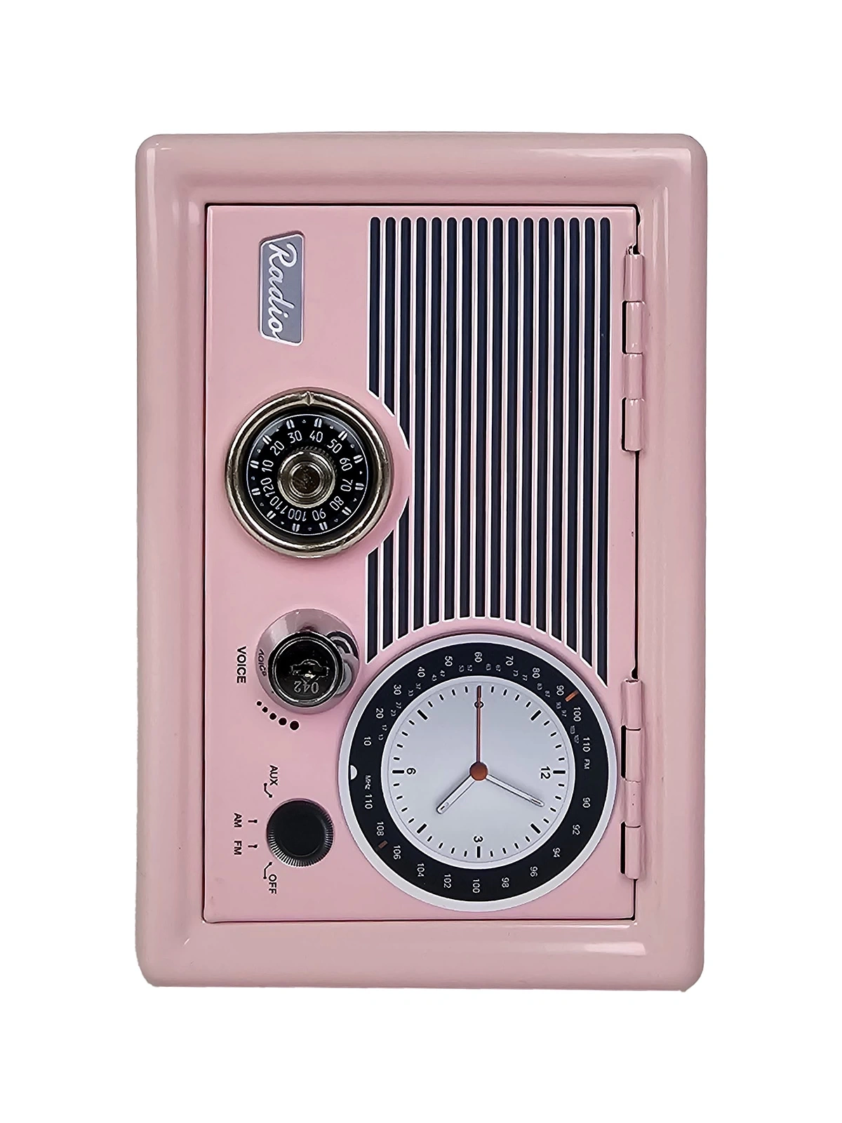 Nostaljik Şifreli ve Anahtarlı Çelik Kasa Dekoratif Kumbara 18 Cm