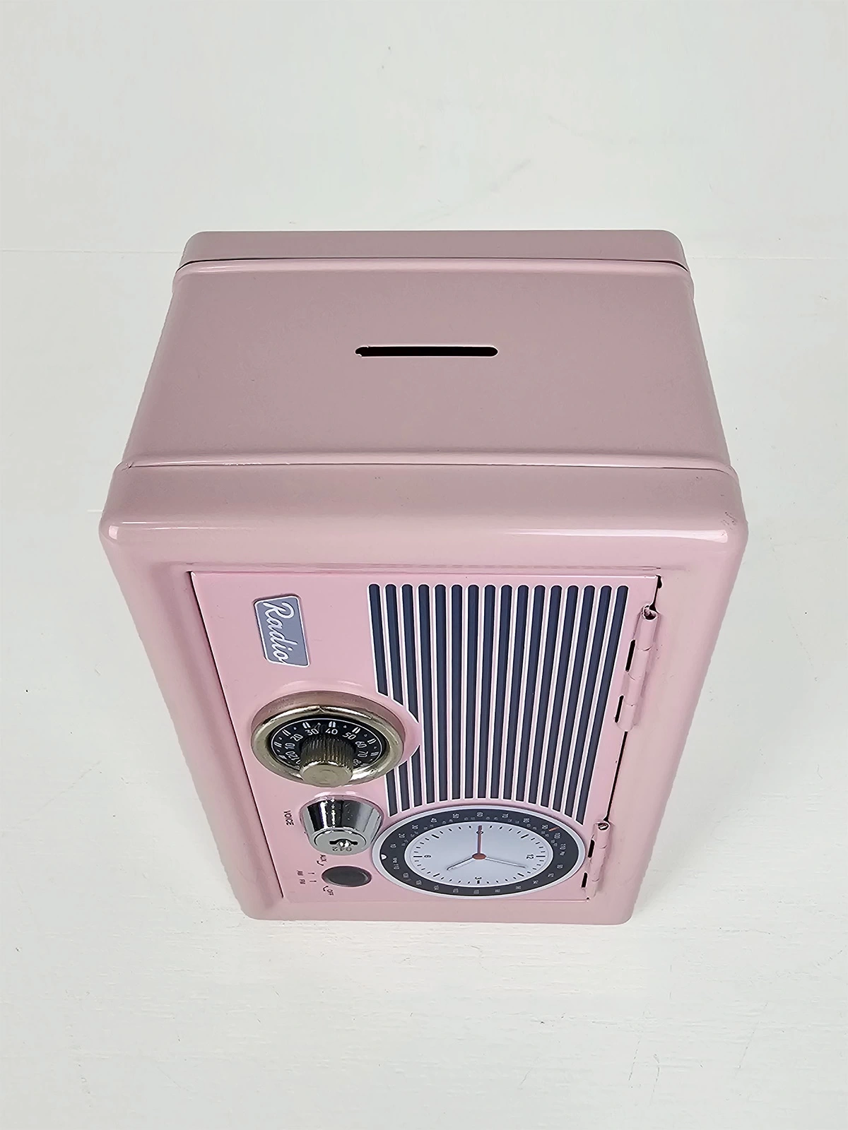 Nostaljik Şifreli ve Anahtarlı Çelik Kasa Dekoratif Kumbara 18 Cm