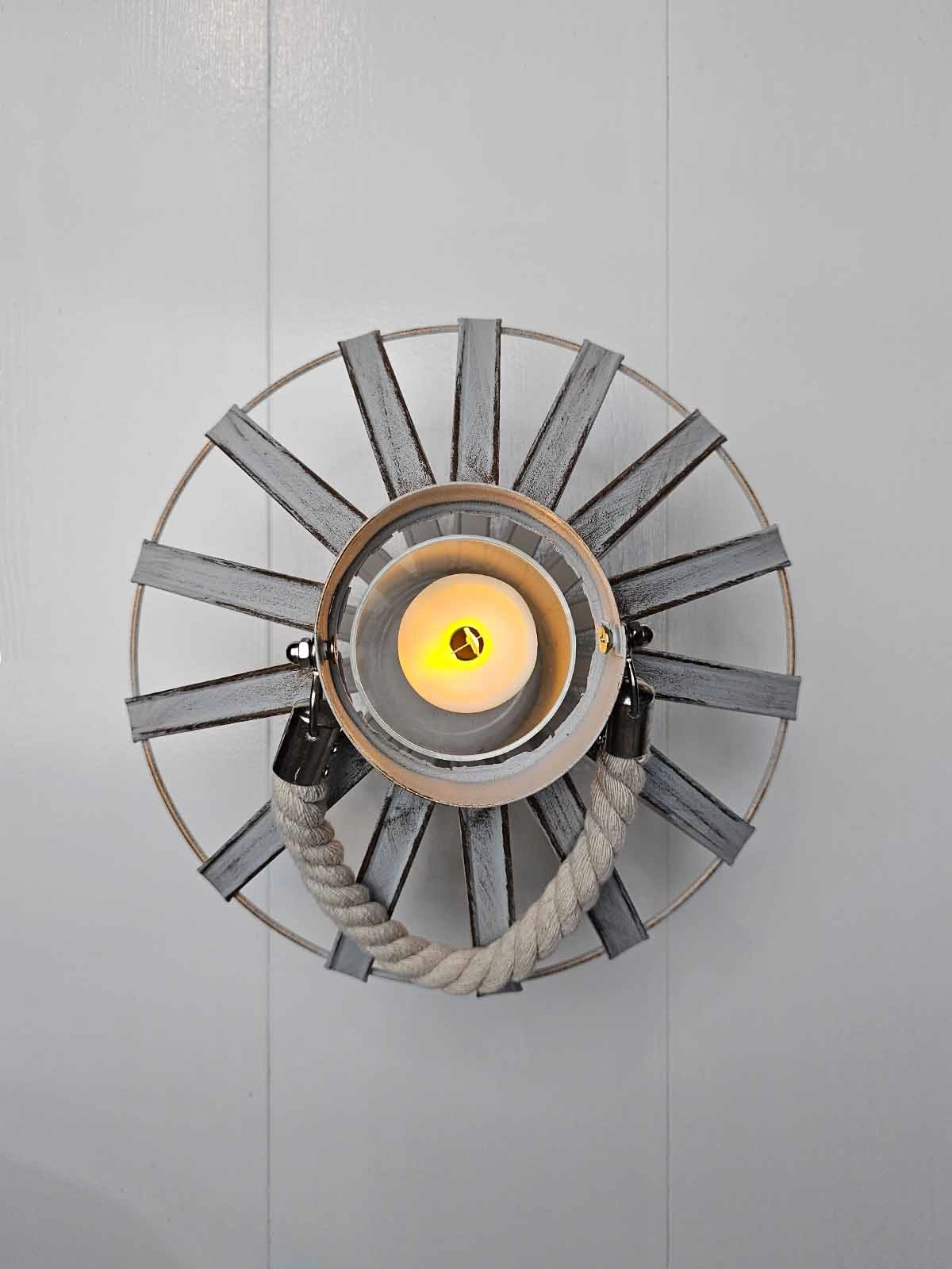 Orion Halat Kulplu Dekoratif Metal Mumluk 30cm