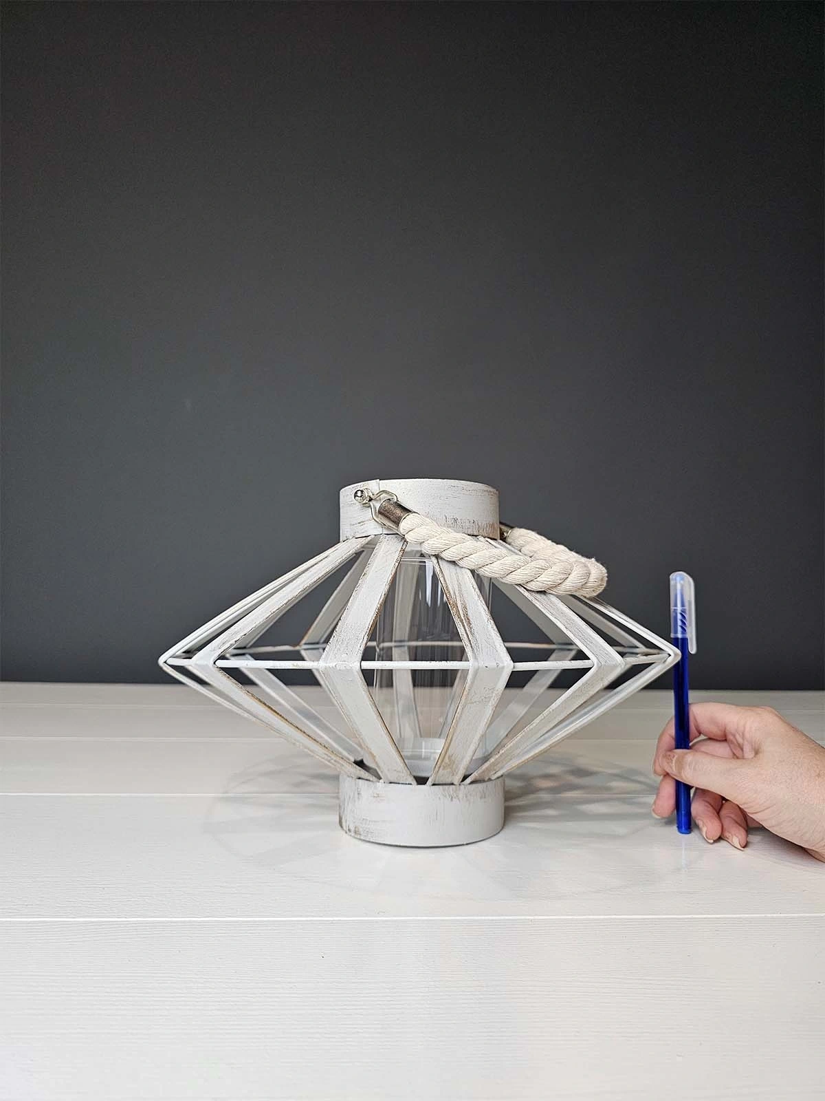 Orion Halat Kulplu Dekoratif Metal Mumluk 30cm