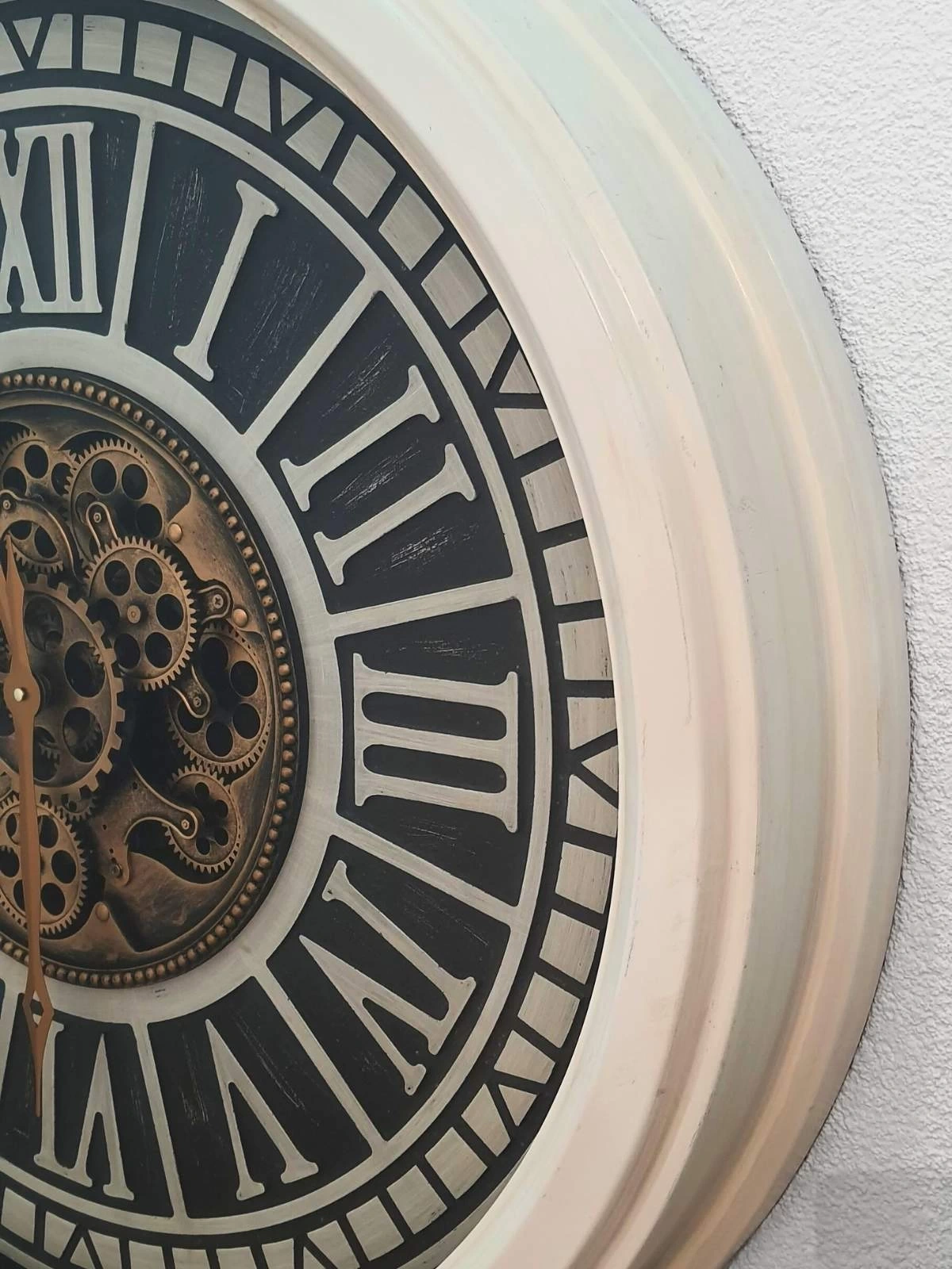 Roma Dev Boy Çarklı Metal Duvar Saati 85cm