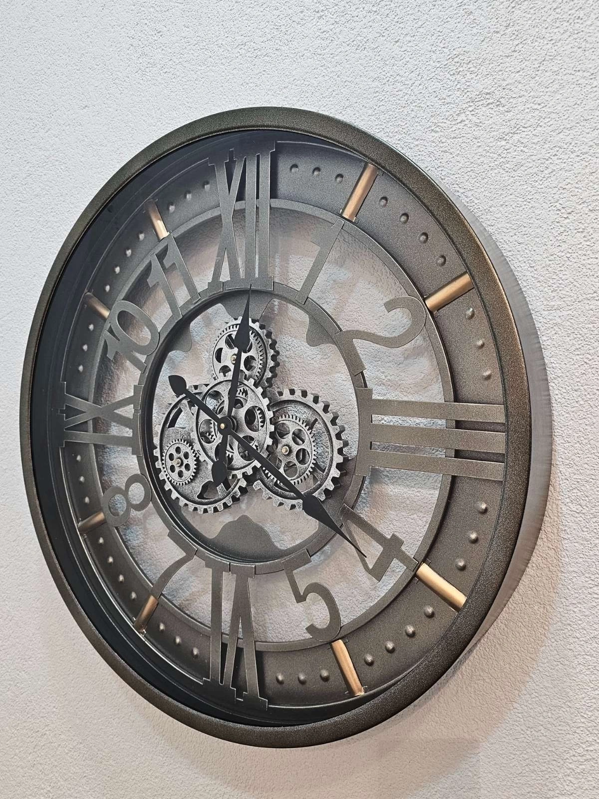 Siena Çarklı Metal Duvar Saati 66cm