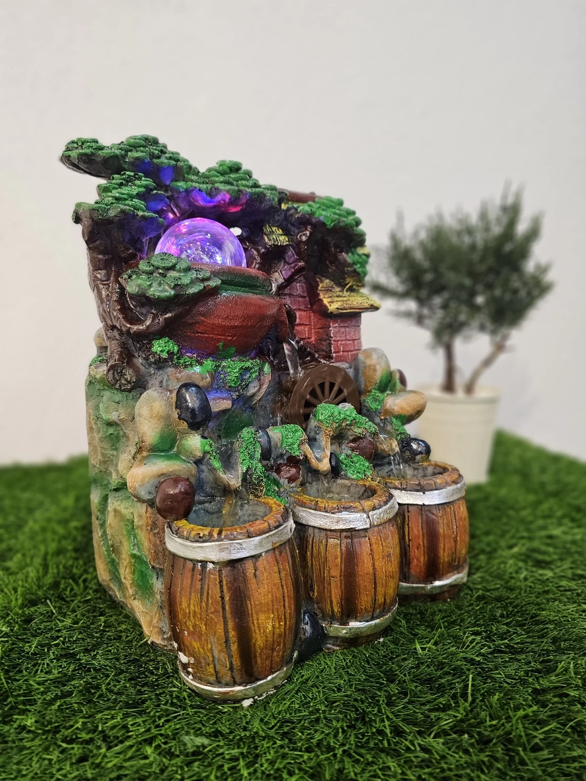 Zen Bucket Masaüstü Su Şelalesi Led Işıklı ve Motorlu 27cm