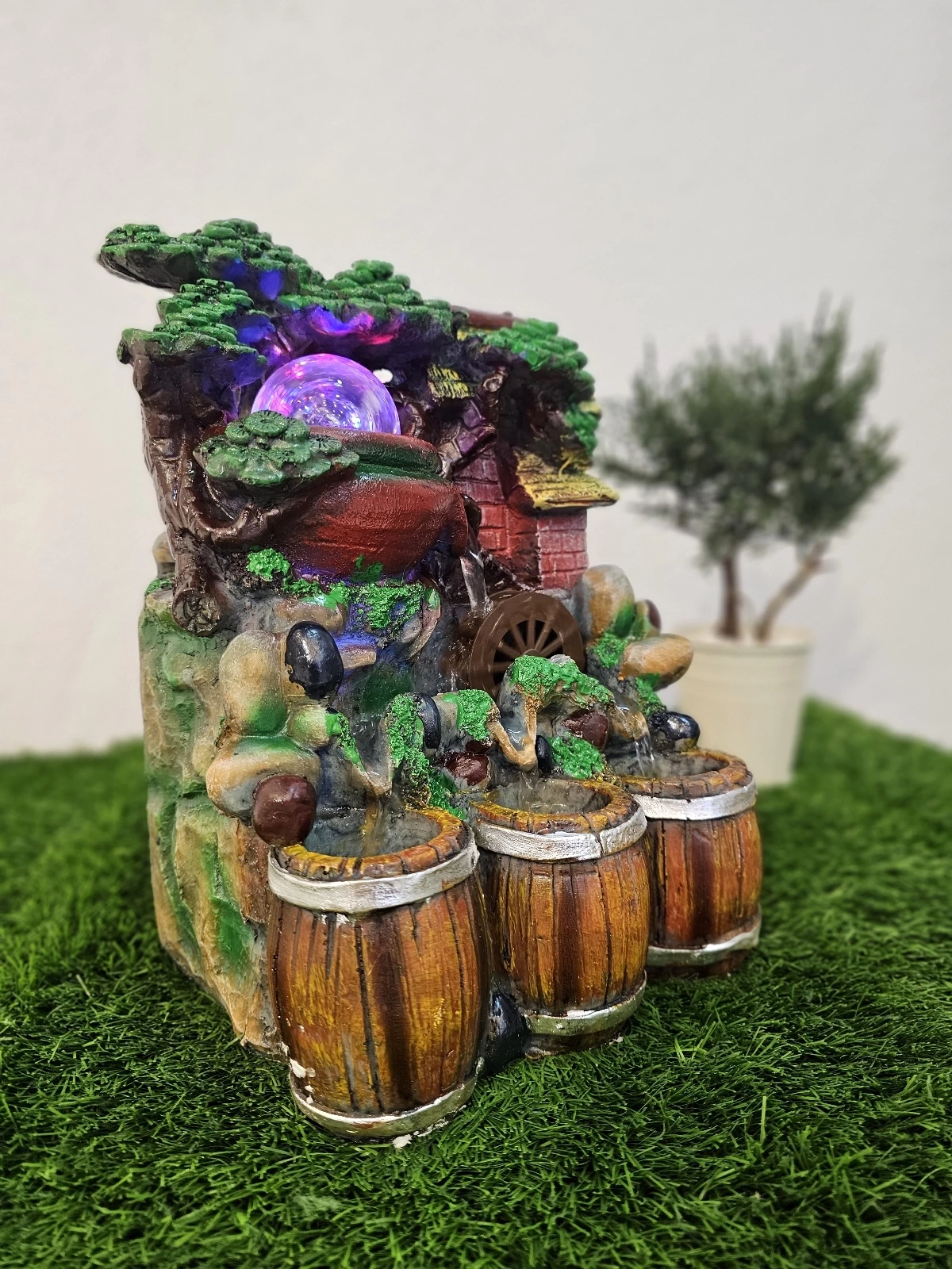 Zen Bucket Masaüstü Su Şelalesi Led Işıklı ve Motorlu 27cm