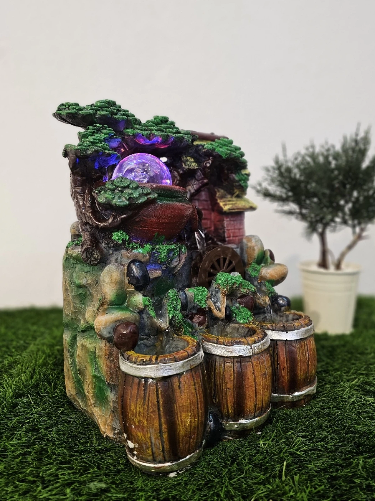 Zen Bucket Masaüstü Su Şelalesi Led Işıklı ve Motorlu 27cm