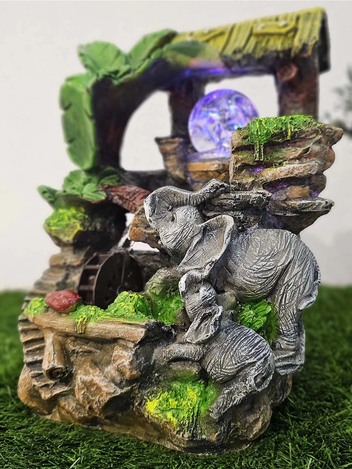 ZEN FİLLİ MASAÜSTÜ SU ŞELALESİ LED IŞIKLI VE MOTORLU 27CM