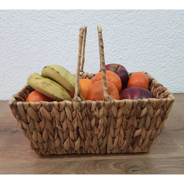 Kulplu Hasır Sepet Metal Kafesli 30cm