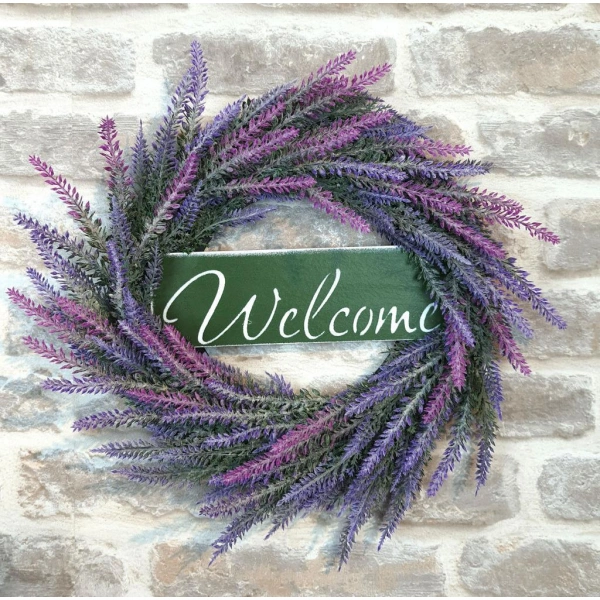 Dekoratif El Yapımı Kapı Süsü Welcome 35cm