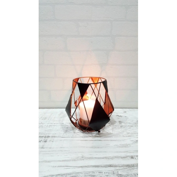 Dekoratif Metal Mumluk Tinetto 18cm