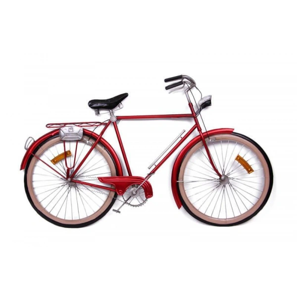 Metal Kırmızı Bisiklet Duvar Panosu 87cm