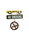 Dekoratif Metal Okul Otobüsü Kapı ve Duvar Süsü No Smoking