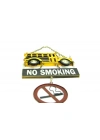 Dekoratif Metal Okul Otobüsü Kapı ve Duvar Süsü No Smoking