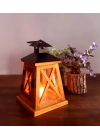 Metal Çatılı Ahşap Mumluk Floransa 21cm