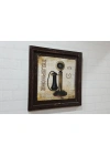 Telefon Ahşap Nostaljik Tablo 38x38cm
