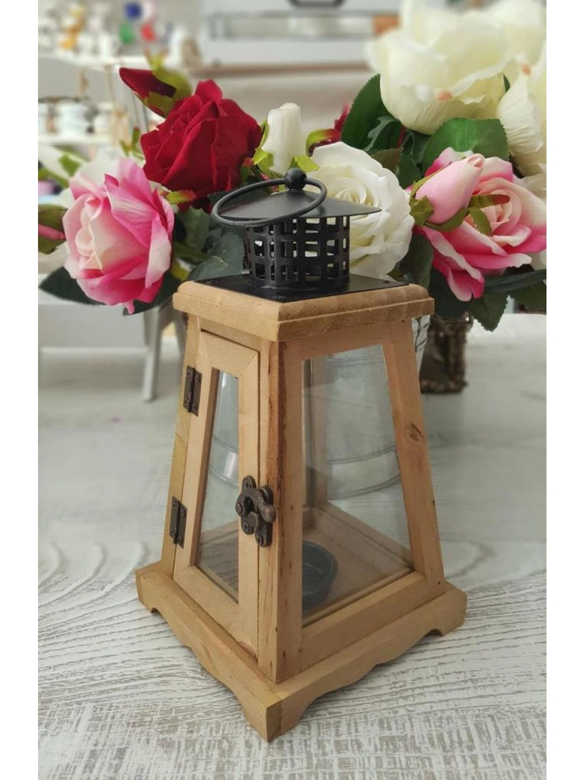 Ahşap Mumluk Ürgüp 25cm