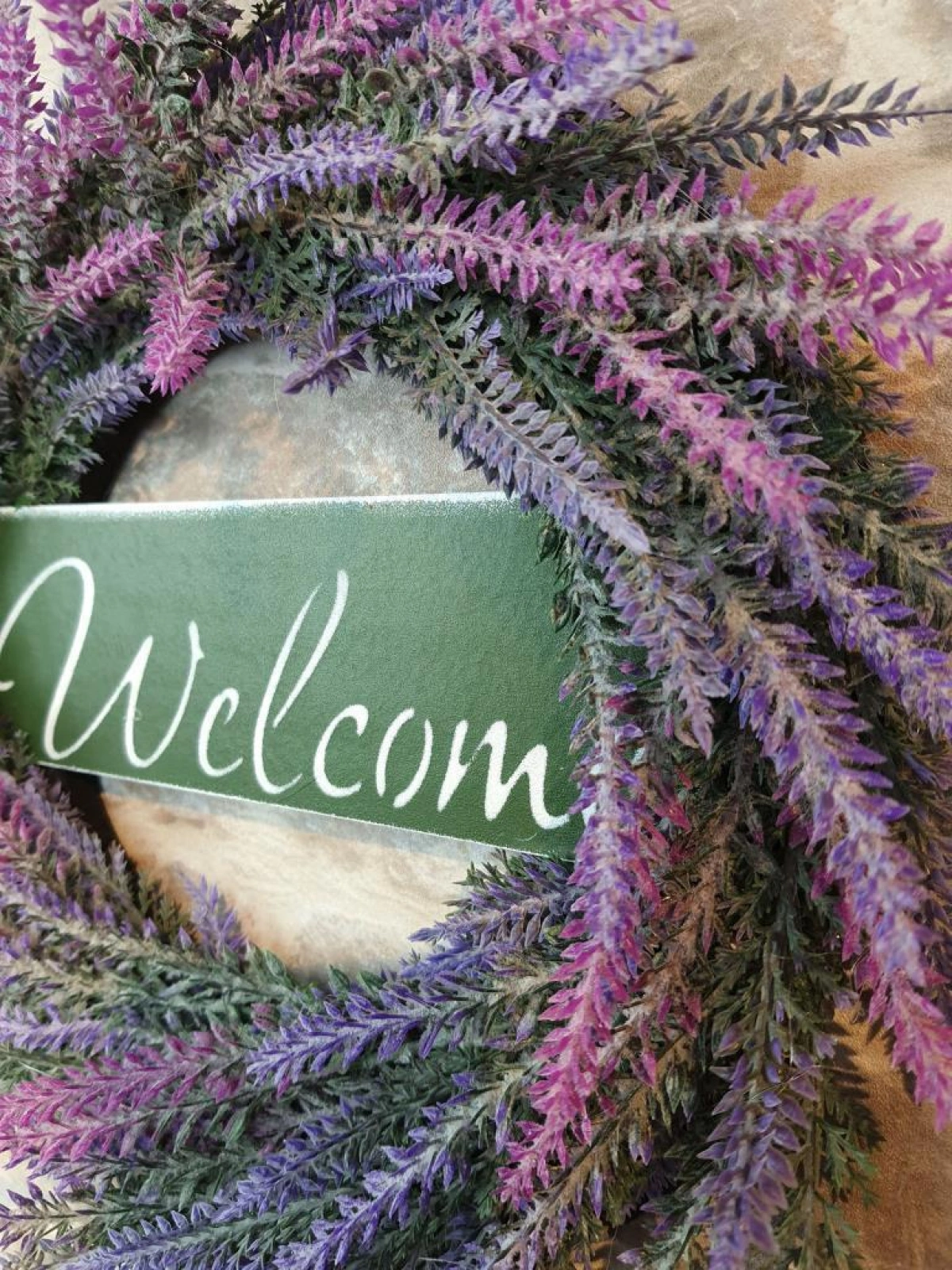 Dekoratif El Yapımı Kapı Süsü Welcome 35cm