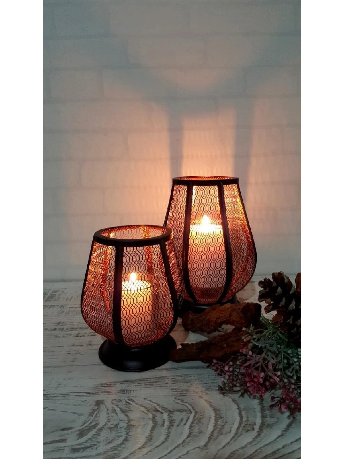 Dekoratif Metal Mumluk Maddalena 18cm