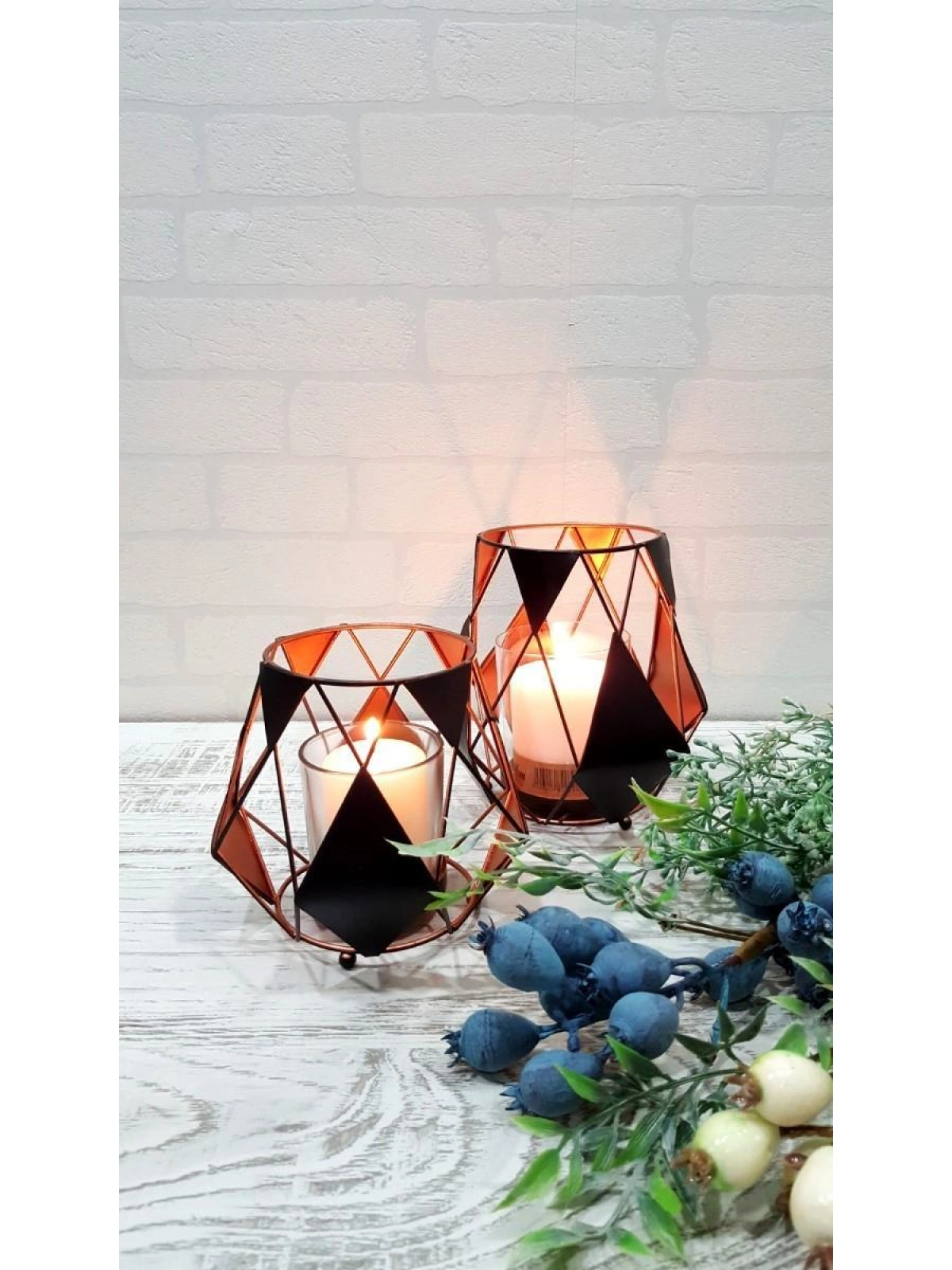 Dekoratif Metal Mumluk Tinetto 18cm