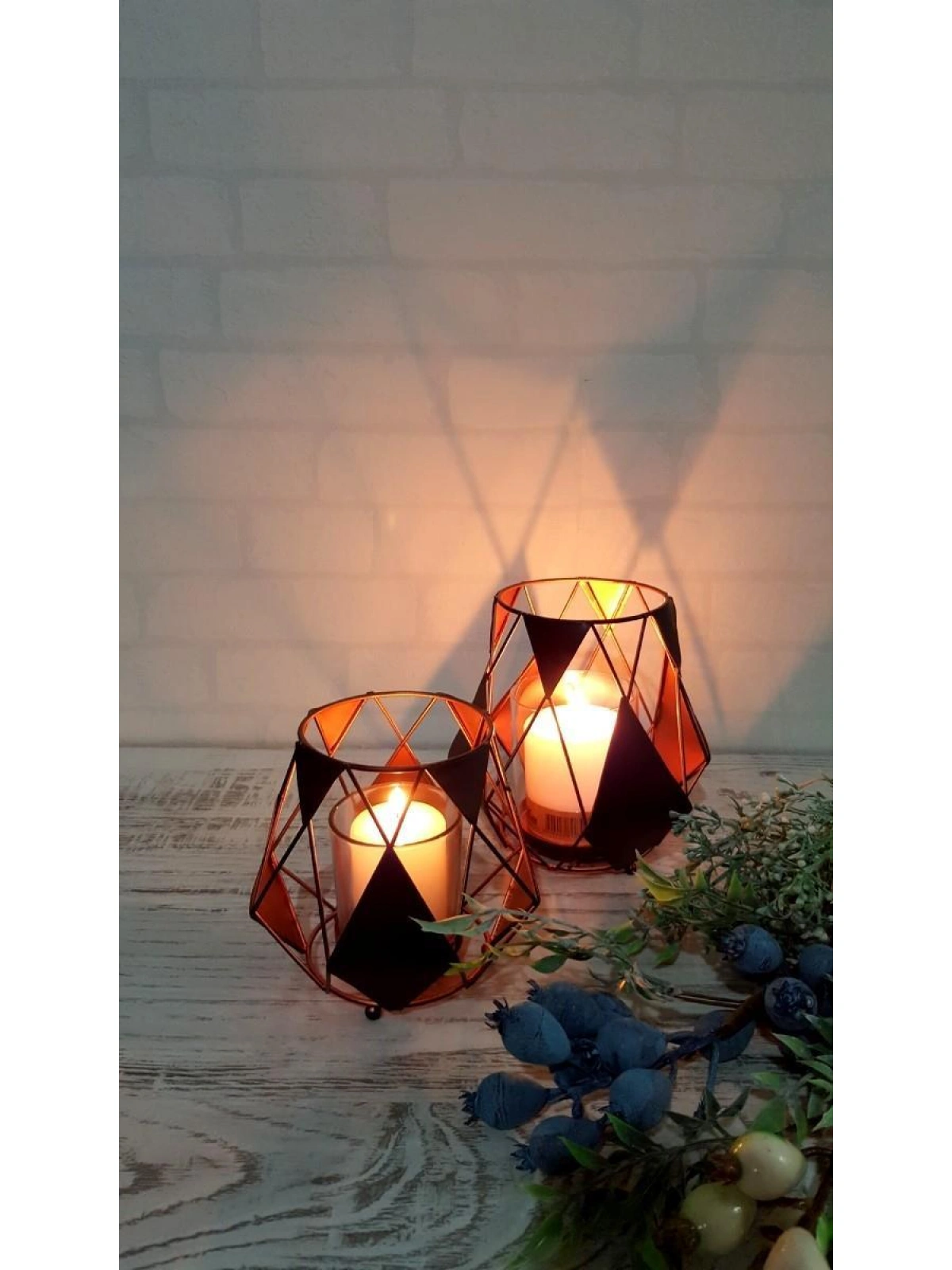 Dekoratif Metal Mumluk Tinetto 18cm