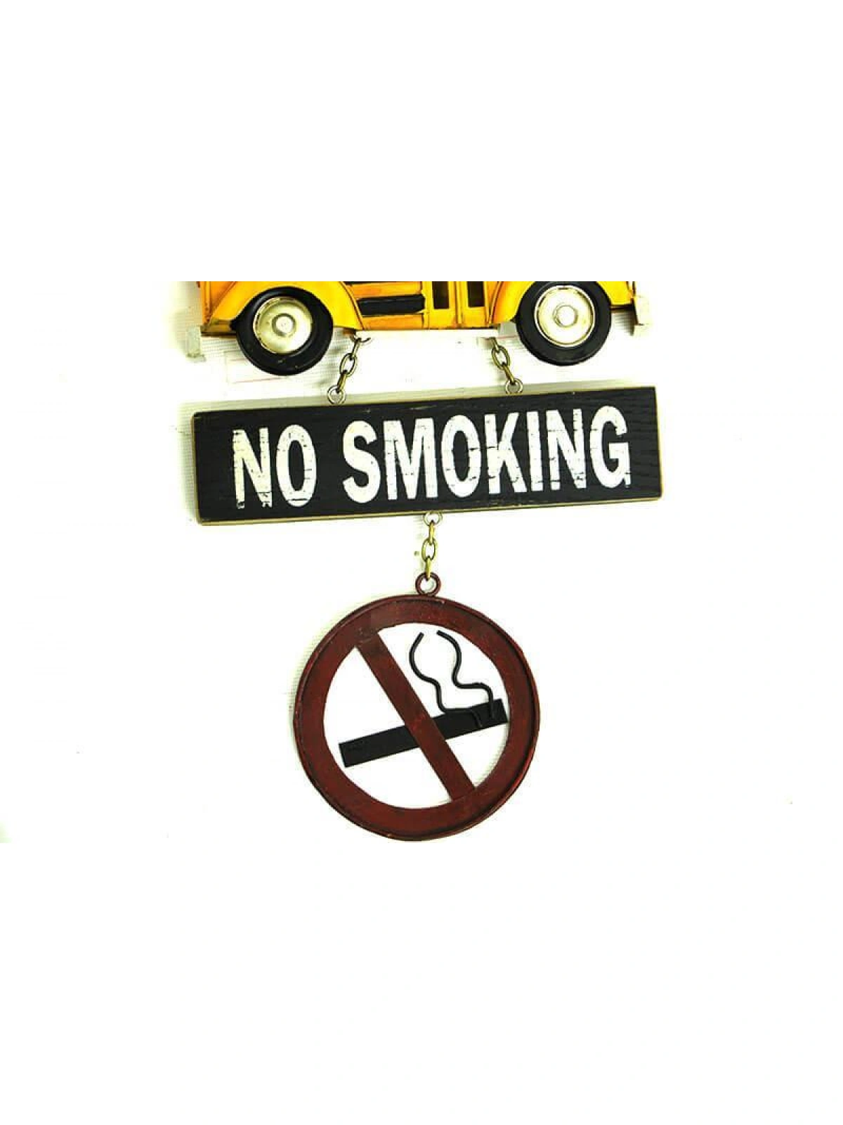 Dekoratif Metal Okul Otobüsü Kapı ve Duvar Süsü No Smoking